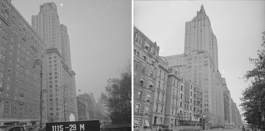 B&W NYC Tax Photos of the Century Apartments and the El Dorado Apartments