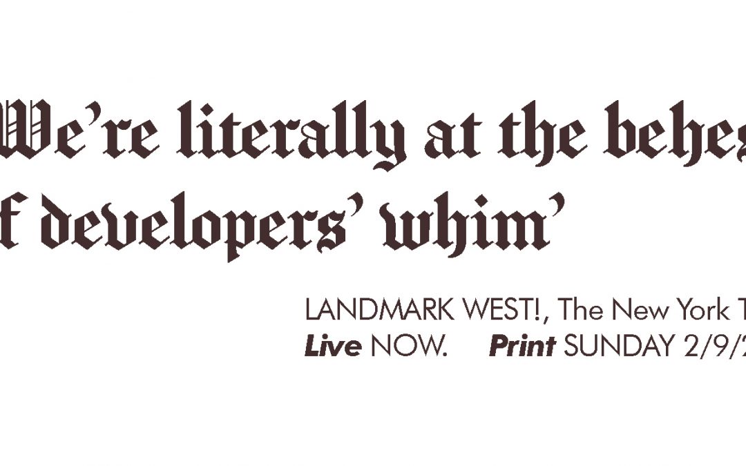 ‘We’re literally at the behest  of developers’ whim’