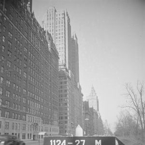 B&W NYC Tax Photo of 115 Central Park West