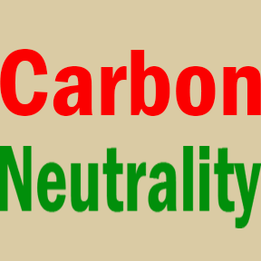 Typographical Graphic reading "Carbon Neutrality"