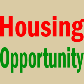 Typographical Graphic reading "Housing Opportunity"