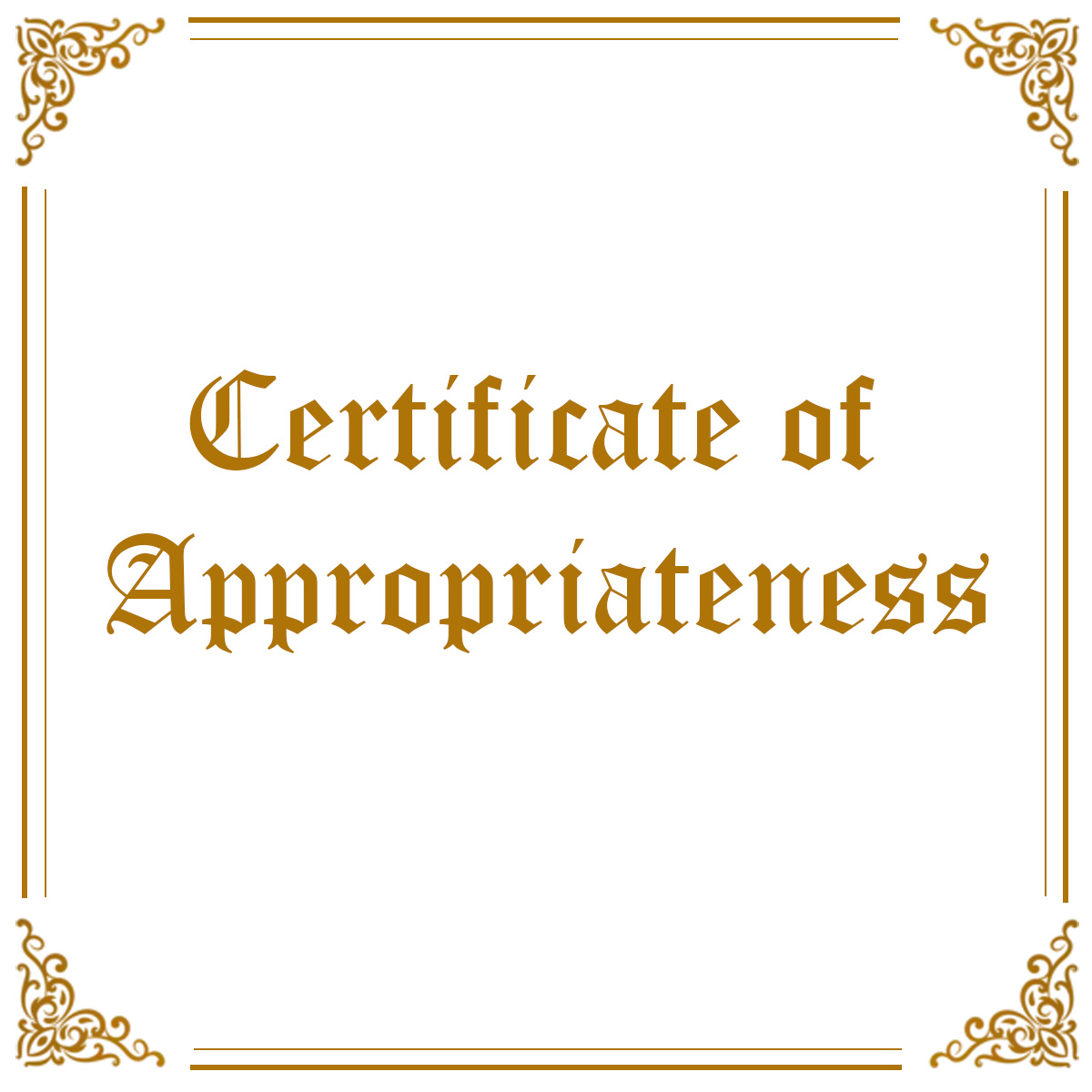 Graphic for Certificate of Appropriateness