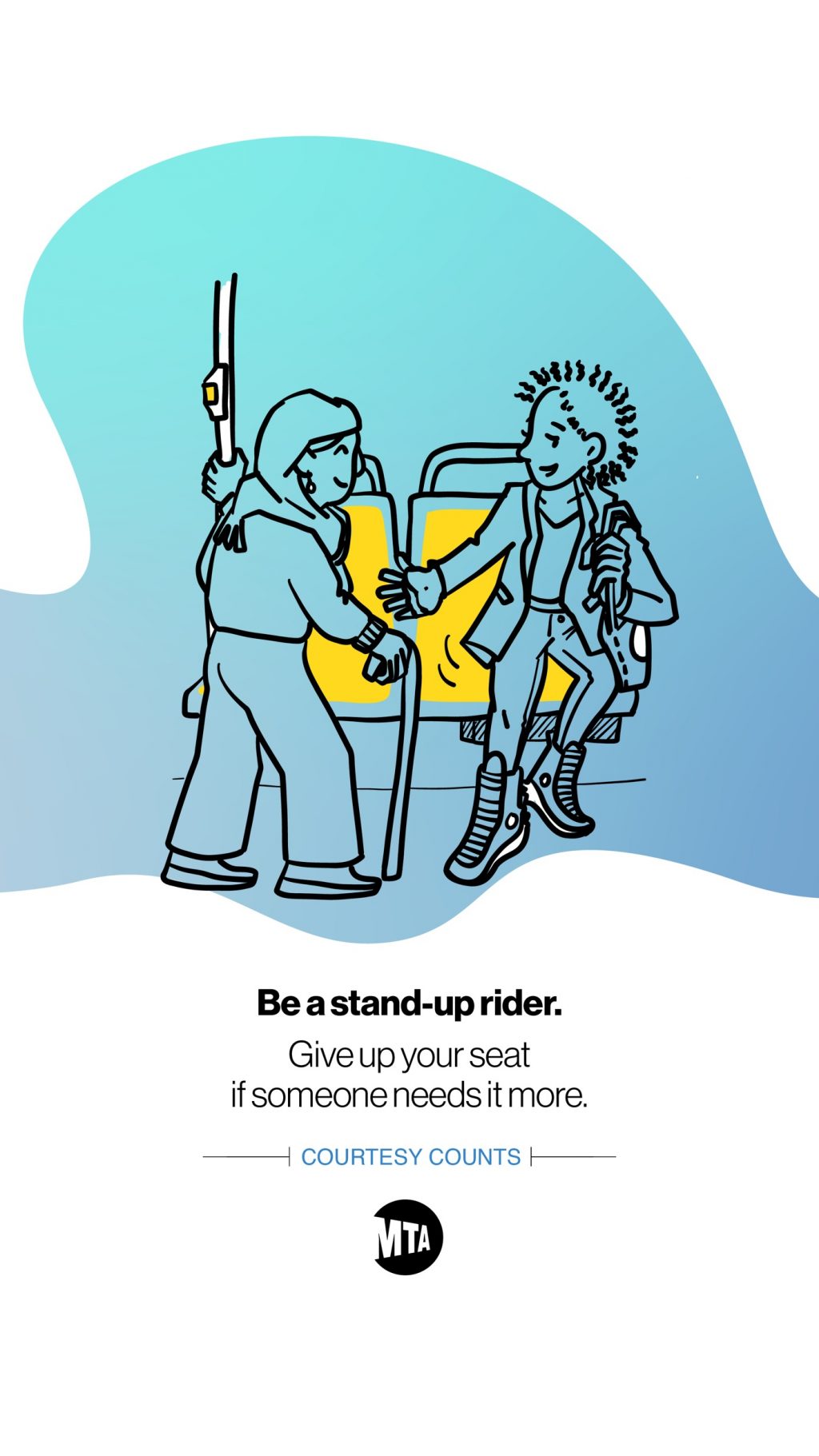 MTA Courtesy Counts Ad Campaign Poster