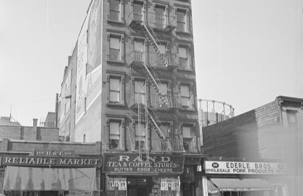 B&W NYC Tax Photo of 108 Amsterdam Avenue
