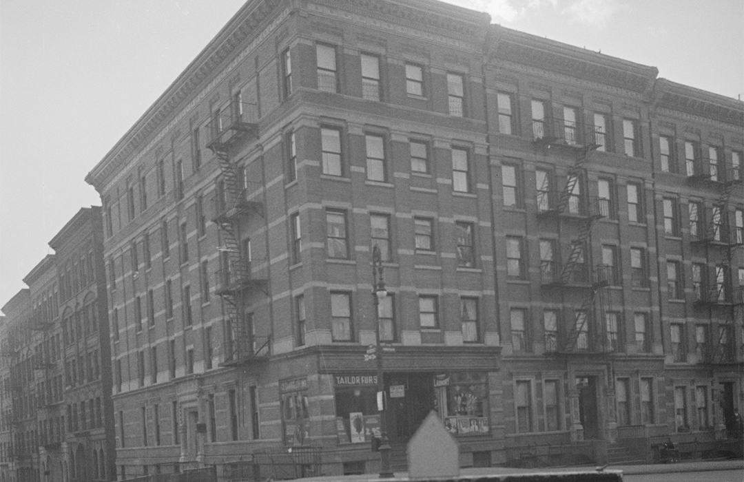 B&W NYC Tax Photo of 64 Manhattan Avenue