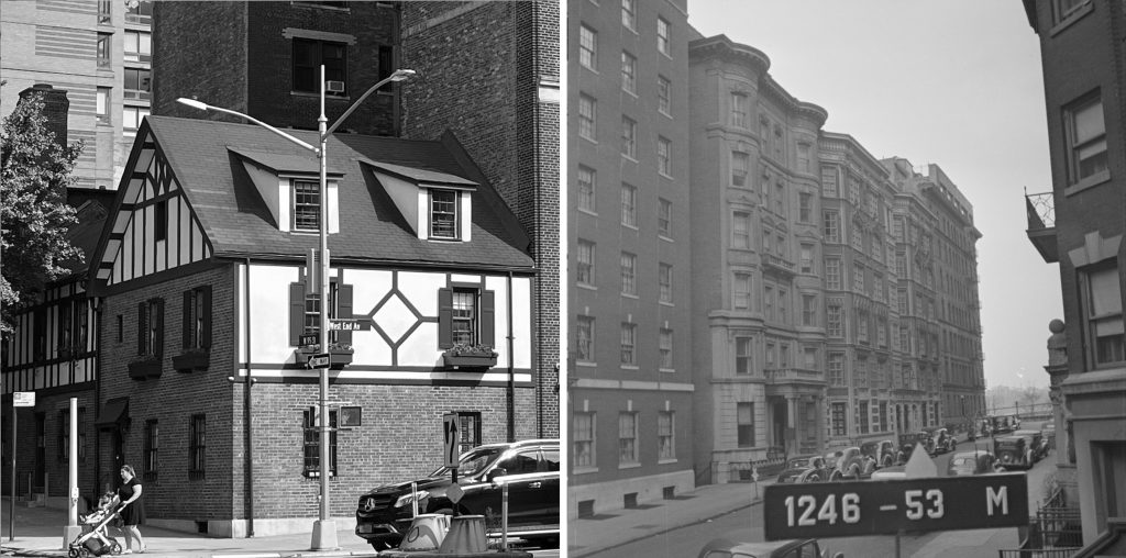 Double B&W Photo of Pomander Walk and Red House