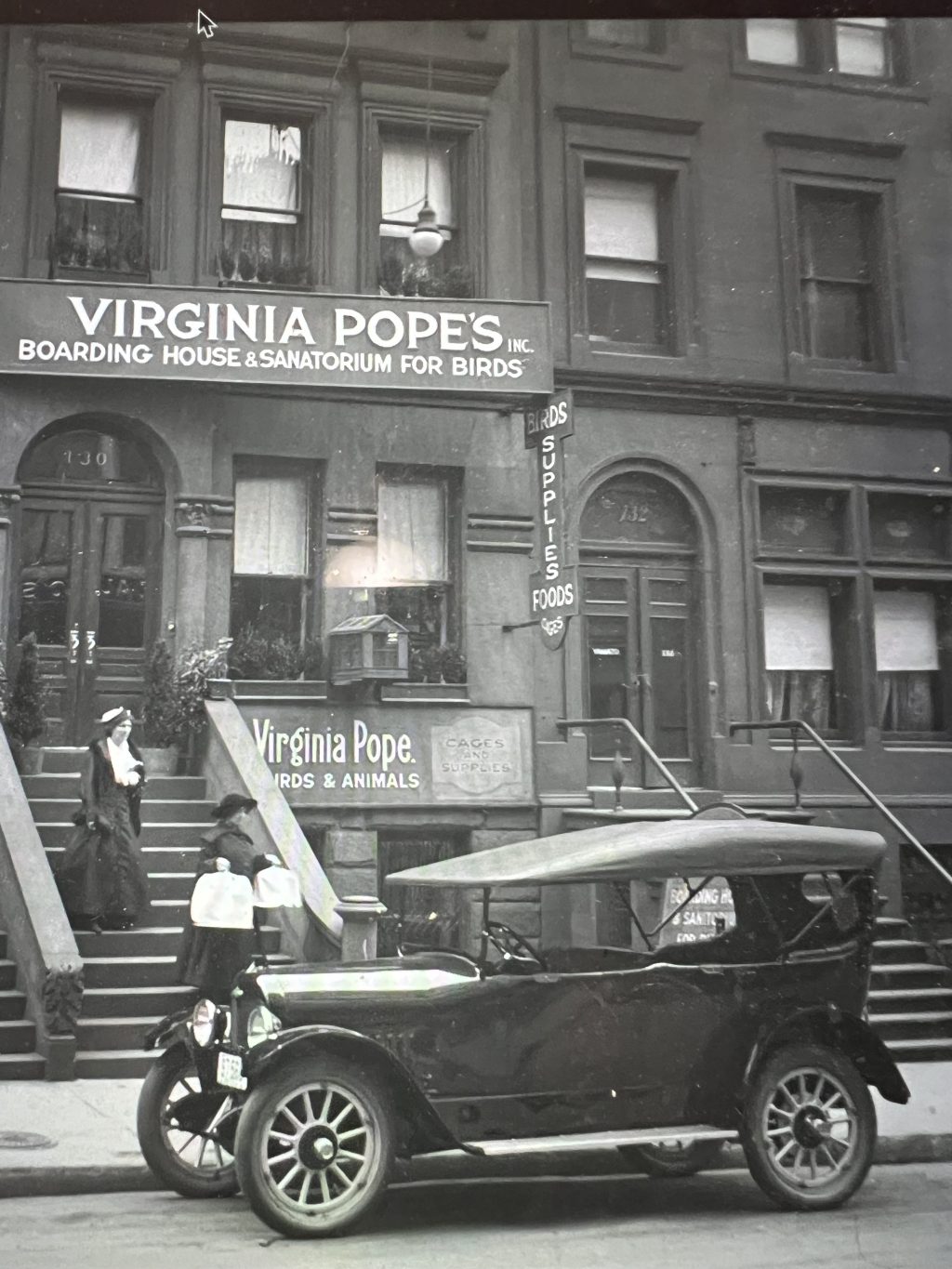B&W Photo of Virginia Pope's at 130 West 65th Street