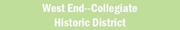 Graphic Logo for West End--Collegiate Historic District