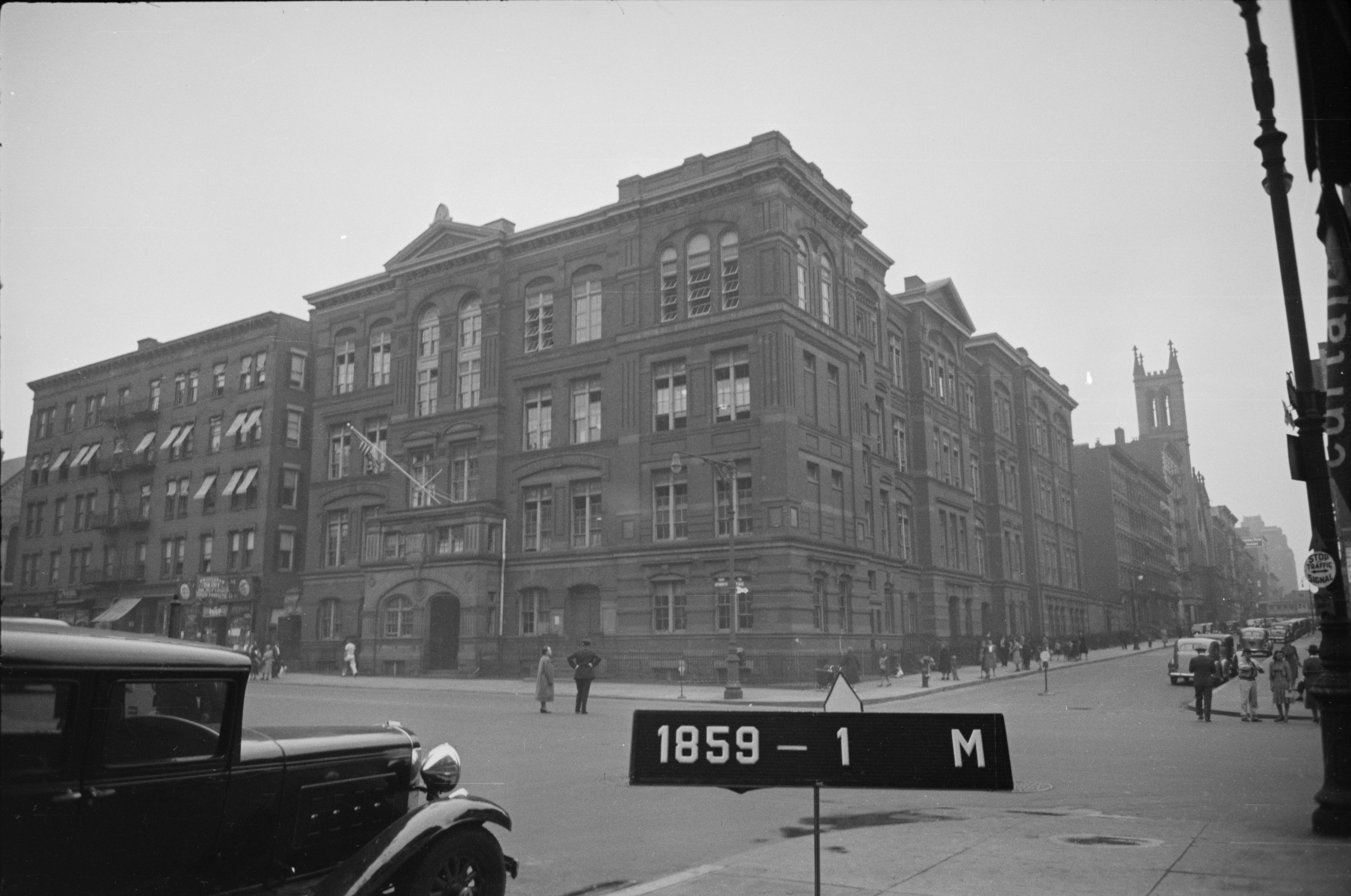 B&W NYC Tax Photo of P.S. 54, 905 Amsterdam Avenue