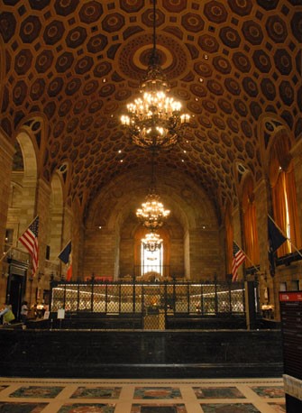 The Interior of Central Savings Bank